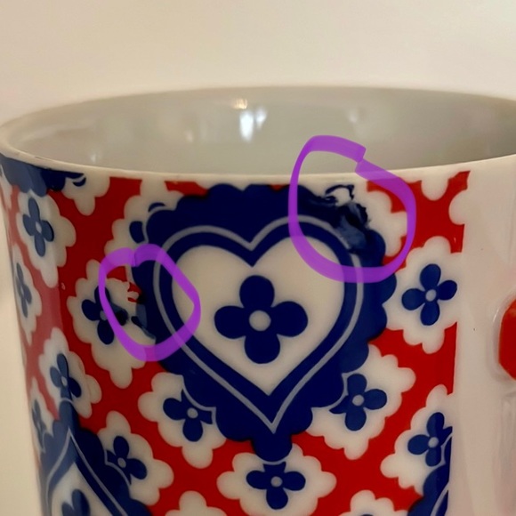 Vintage Taste Setter Collection Lattice Heart Mugs Set of 2 - Picture 6 of 6